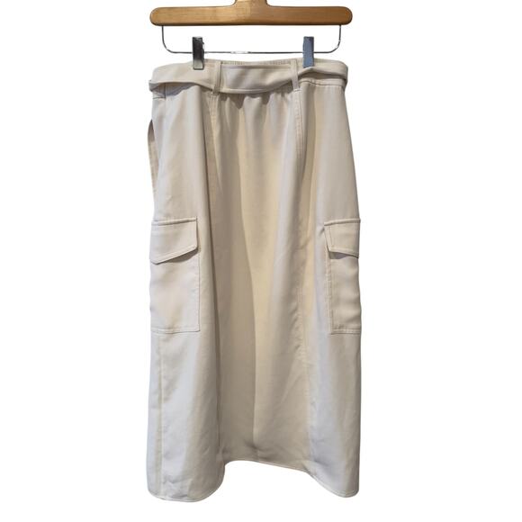 House of Harlow 1960 Revolve Wrap Cargo Midi Skirt Cream S - Picture 3 of 5